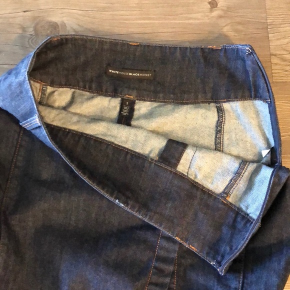 White House Black Market denim pencil skirt - Picture 3 of 3